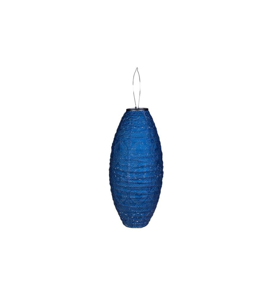 COCON - Lampion LED Solaire Ellipse, Bleu foncé