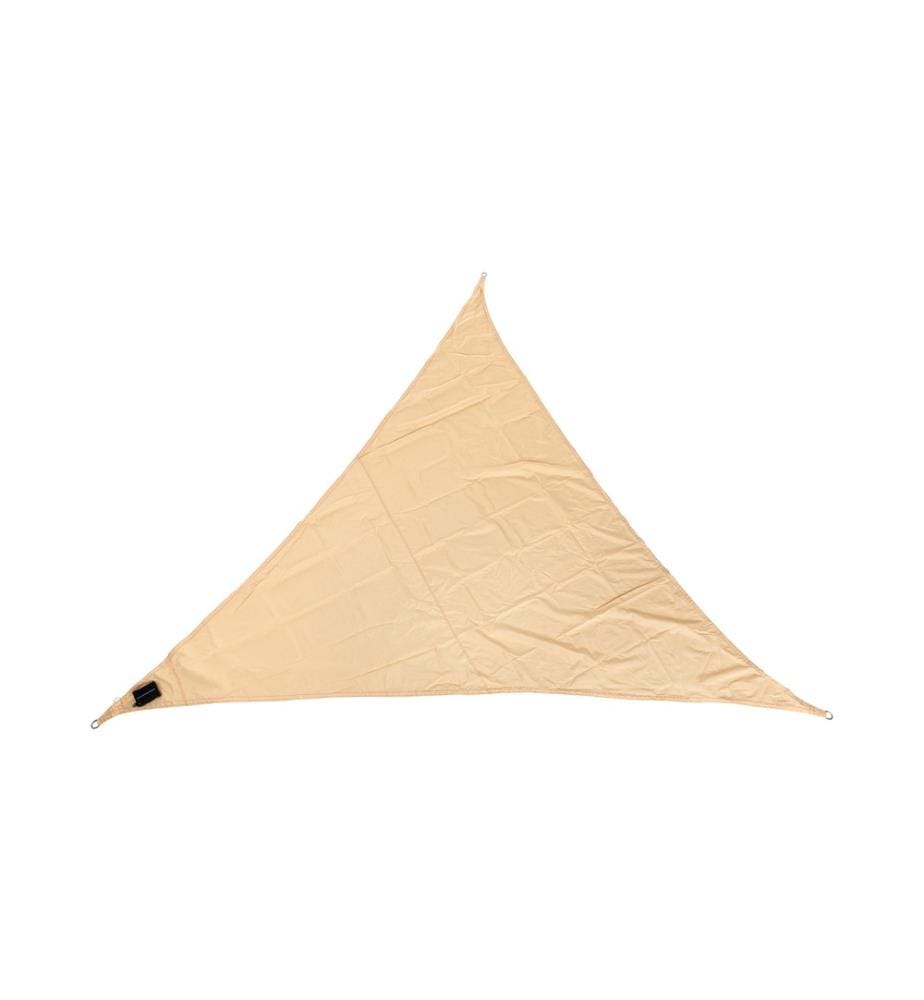 COCON - Voile d’ombrage LED Solaire, 360 cm, Triangle, Beige