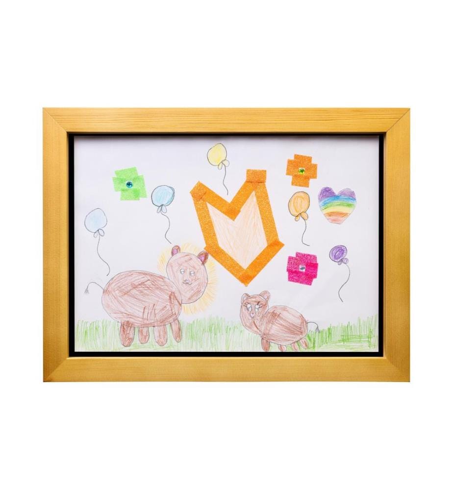 COCON - Cadre photo pour les dessins d'enfants 35 x 26 x 5 cm, Nature