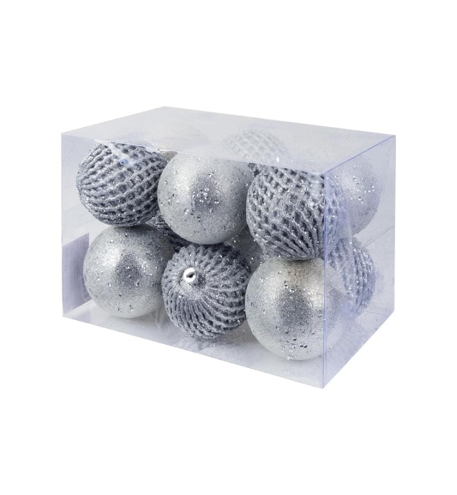 COCON - Boule de Noël 12 pièces, Argent