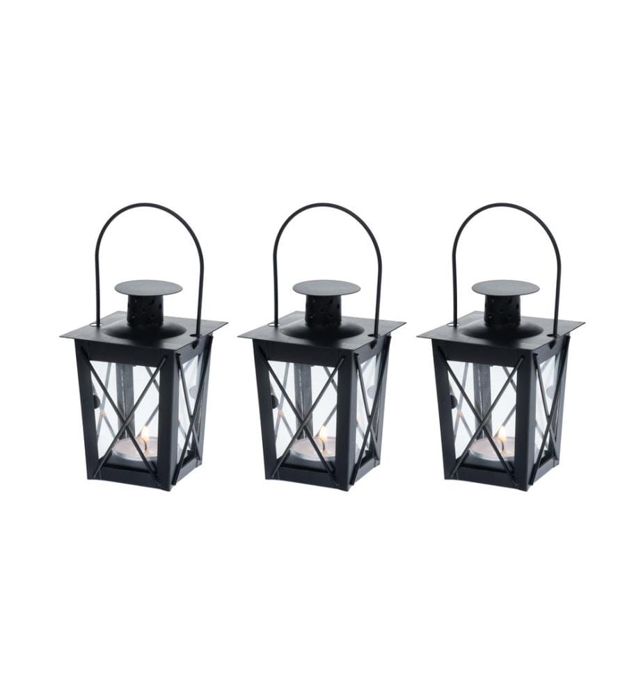 COCON - Lanterne Mini, jeu de 3, Noir