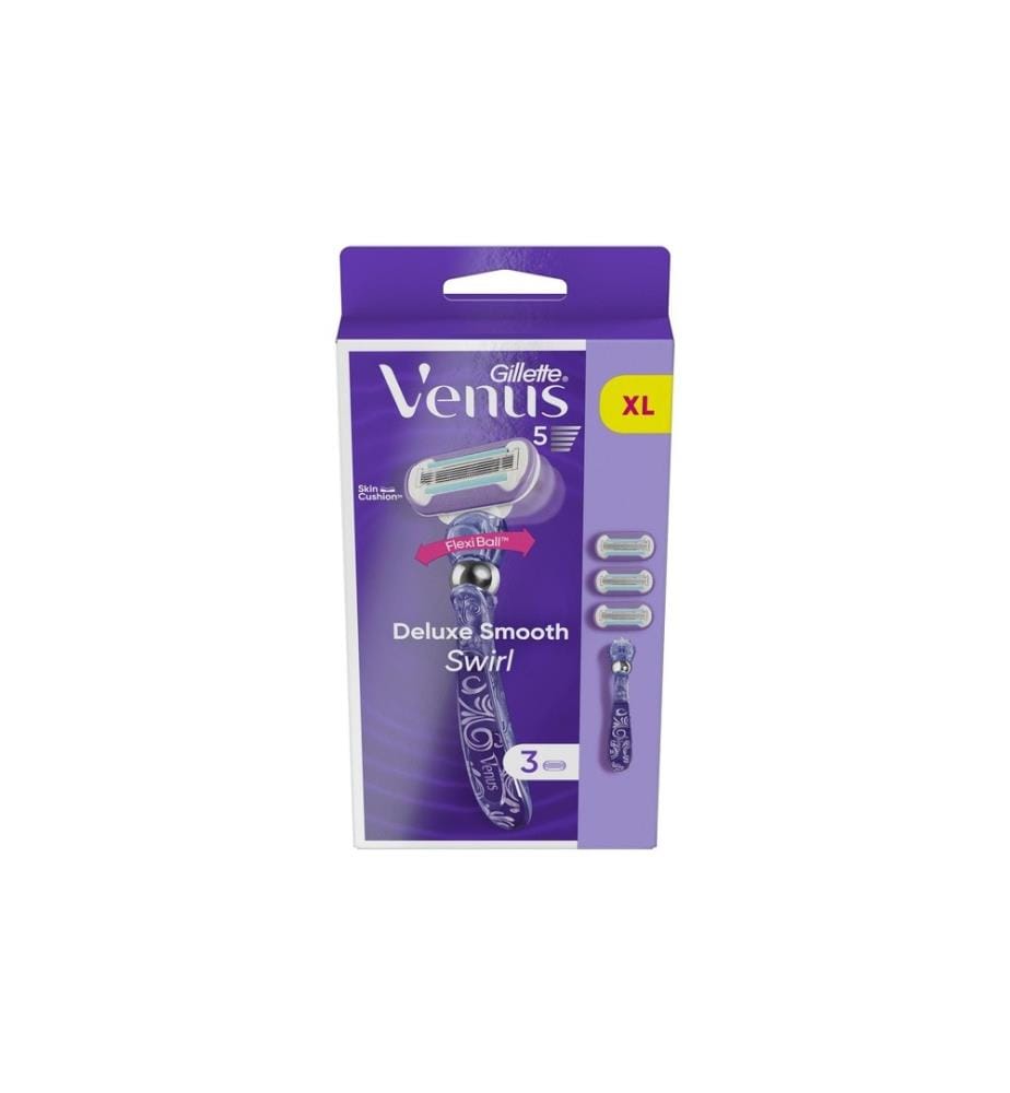 GILLETTE - Venus Rasoir Deluxe Smooth Swirl 3 pièces