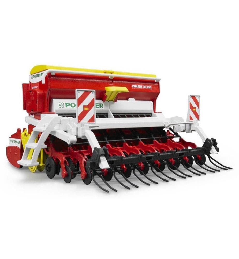 Bruder Spielwaren - Véhicules agricoles Poettinger Semoir rotatif pour herse rotative