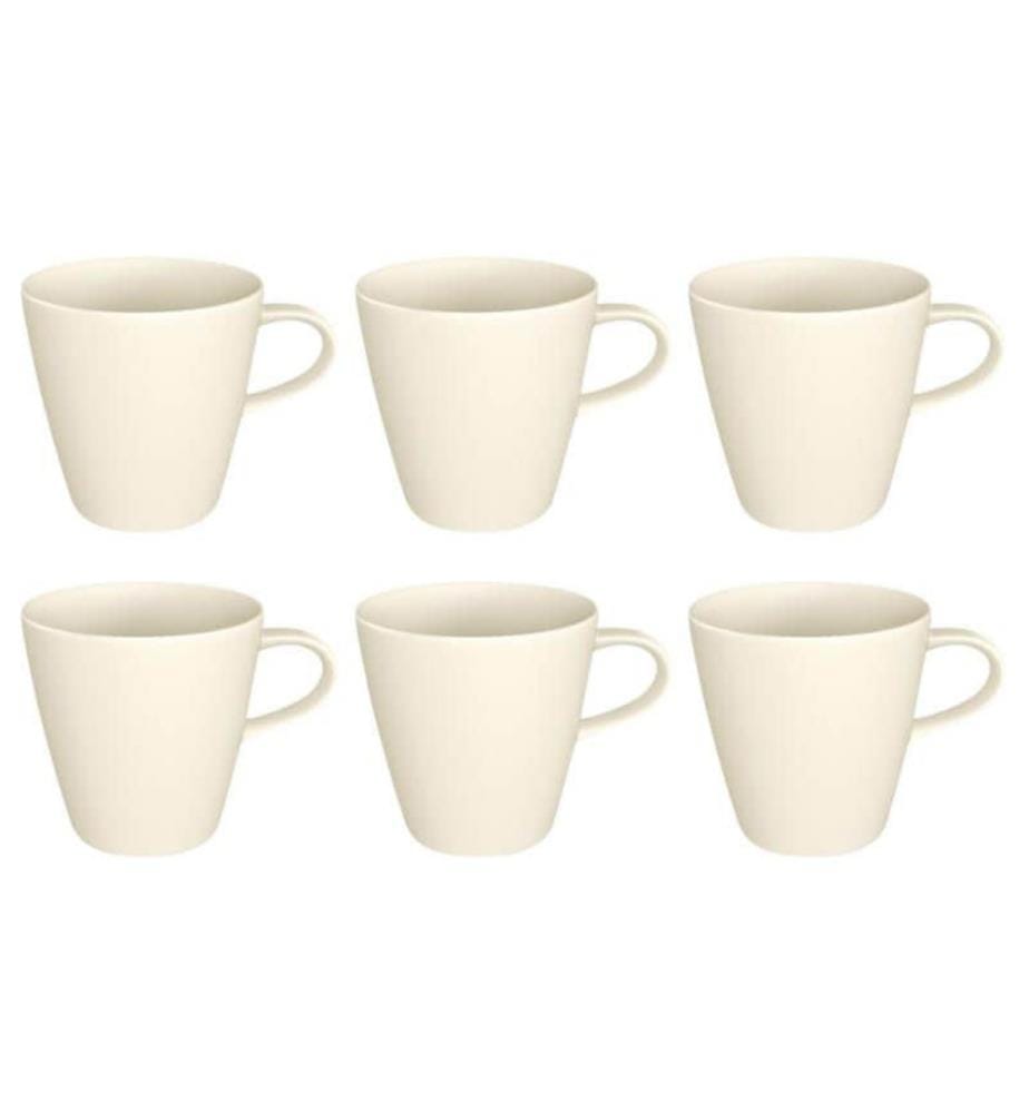 VILLEROY & BOCH - Gobelet à café Manufacture Rock 370 ml, 6 Pièce/s, Blanc