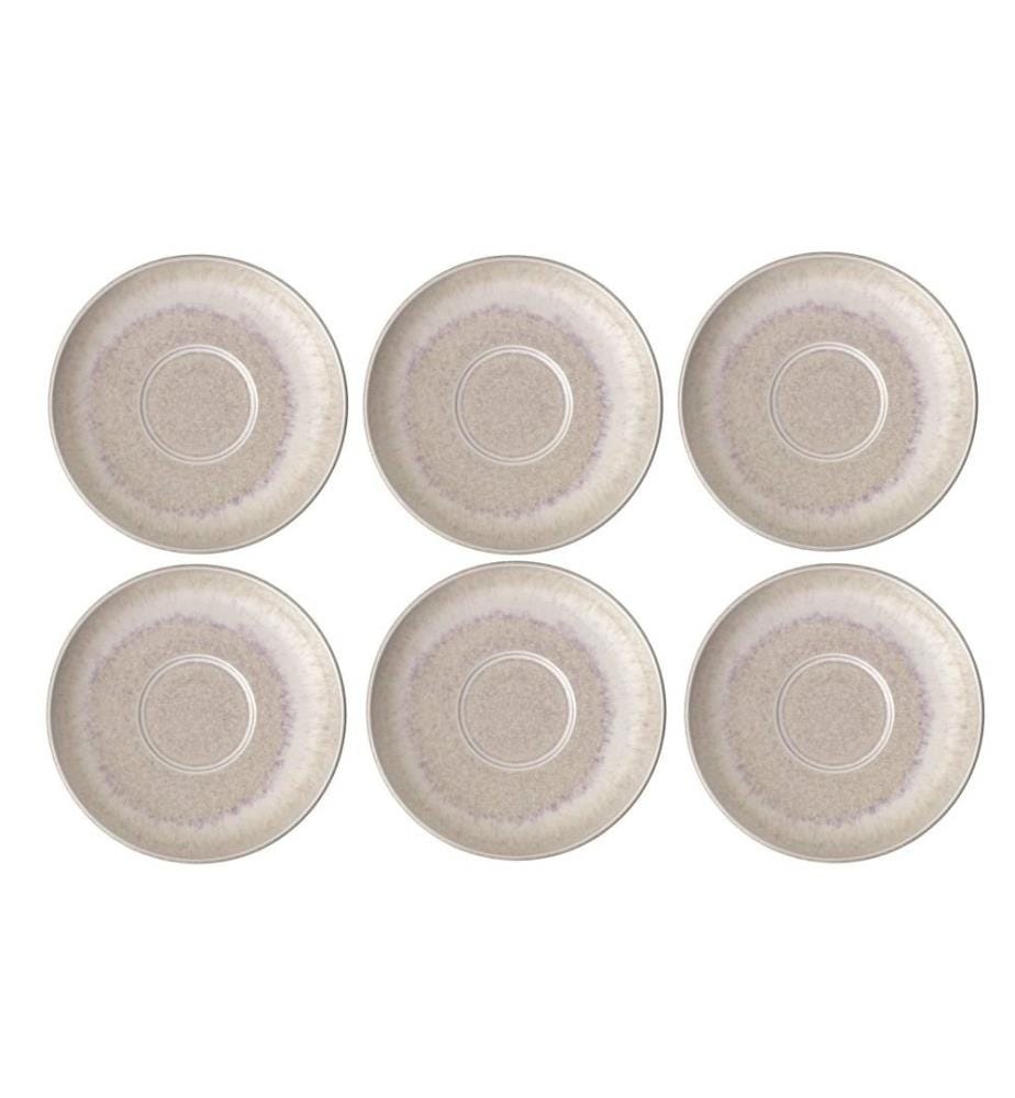 VILLEROY & BOCH - Soucoupe Perlemor Sand Ø 18 cm, 6 Pièce/s, Beige