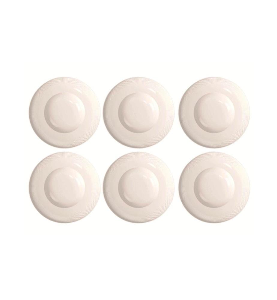 VILLEROY & BOCH - Assiette de soupe et de pâtes Afina Ø 25 cm, 6 Pièce/s,Blanc