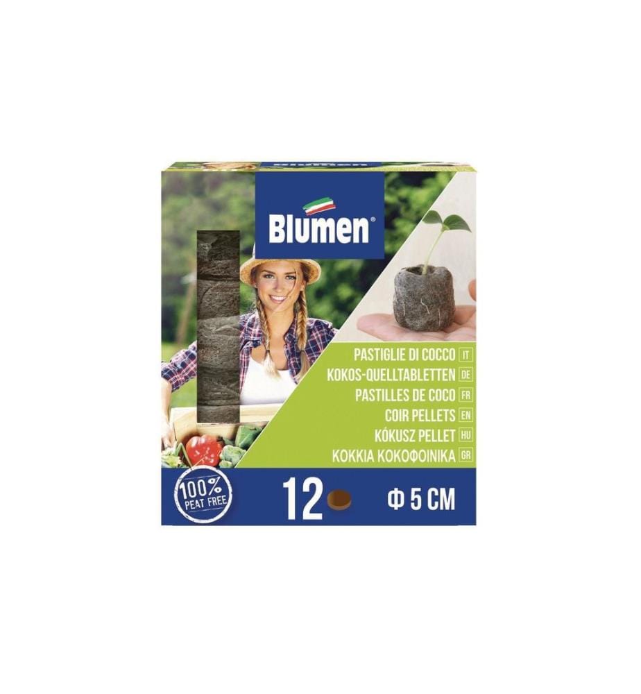 BLUMEN - Pastilles de germination Ø 50 mm avec filet, 12 pièces