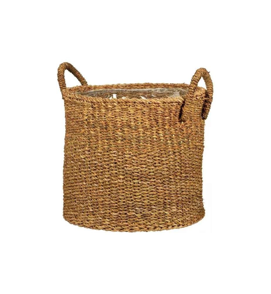 SCHEURICH - Pot de plantes avec poignées 28 x 24 cm, Nature