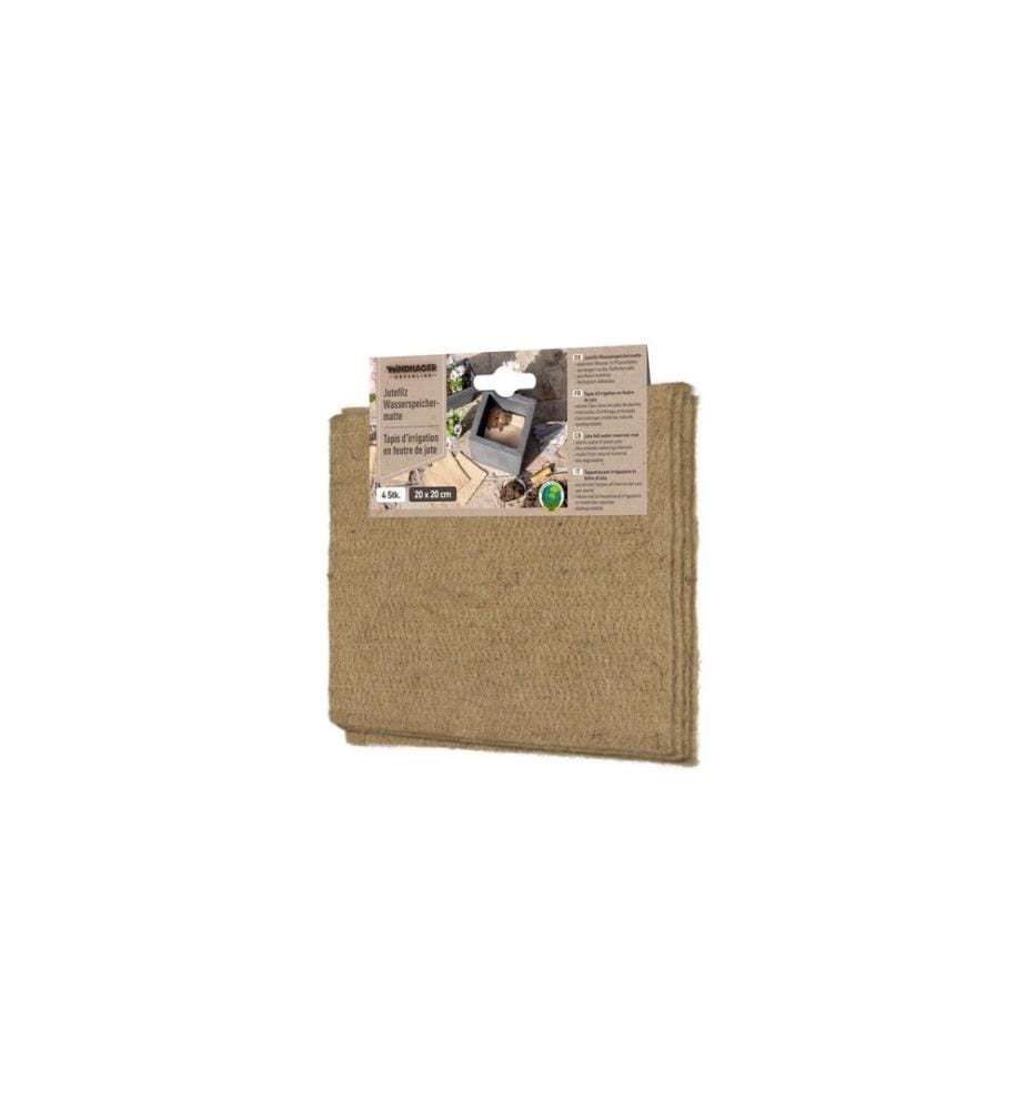 WINDHAGER - Tapis de rétention d'eau en feutre de jute 4 pièces
