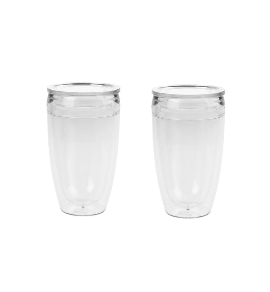 BODUM - Gobelet isotherme Pavina To Go 450 ml, 2 Pièce/s, Transparent