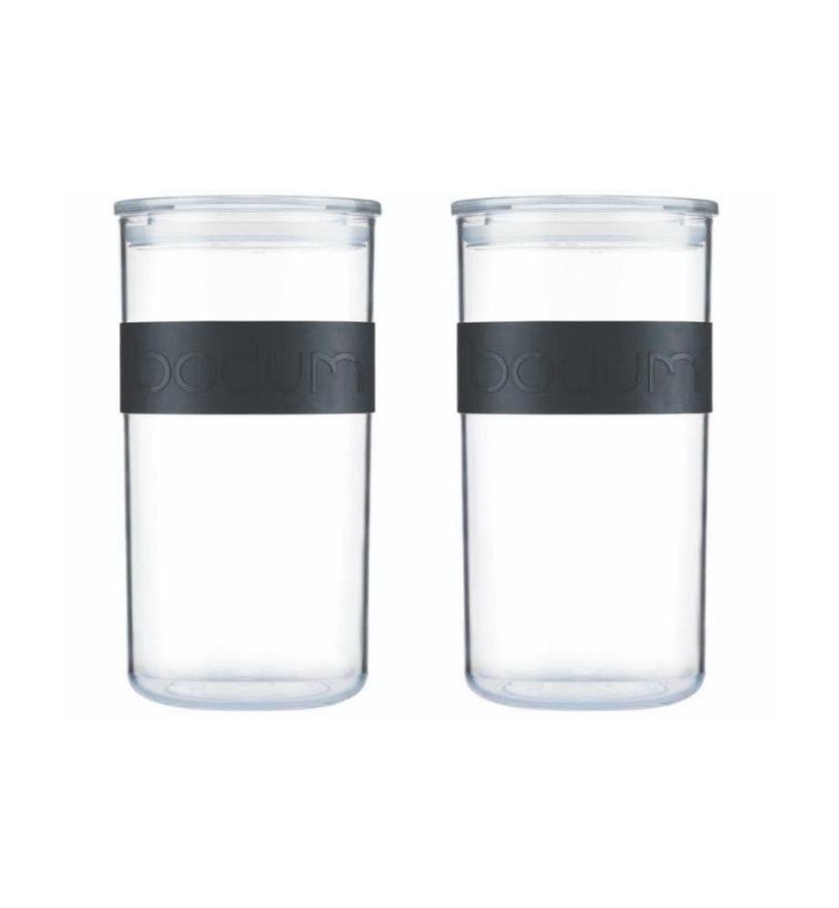 BODUM - Bocal à provisions Presso 2 pièces, 2 l, Noir/Transparent