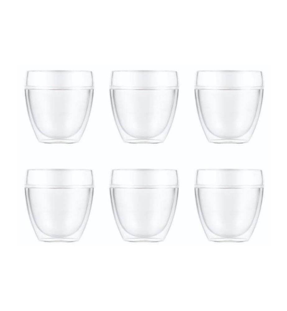 BODUM - Gobelet isotherme Pavina Outdoor 250 ml, 6 Pièce/s, Transparent