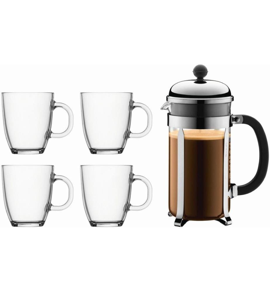 BODUM - Kits de cafetière Chambord 0.35 l/1 l, Transparent