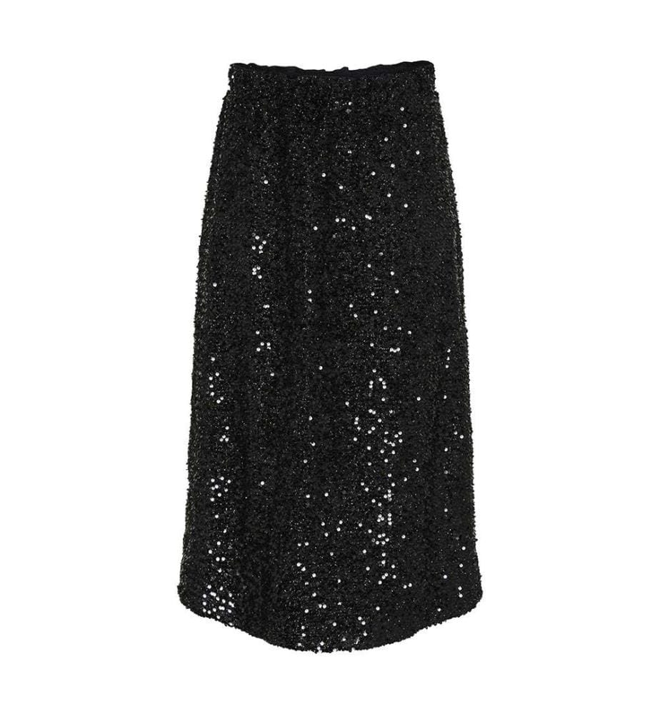 Jupe Midi - Noir Brillant