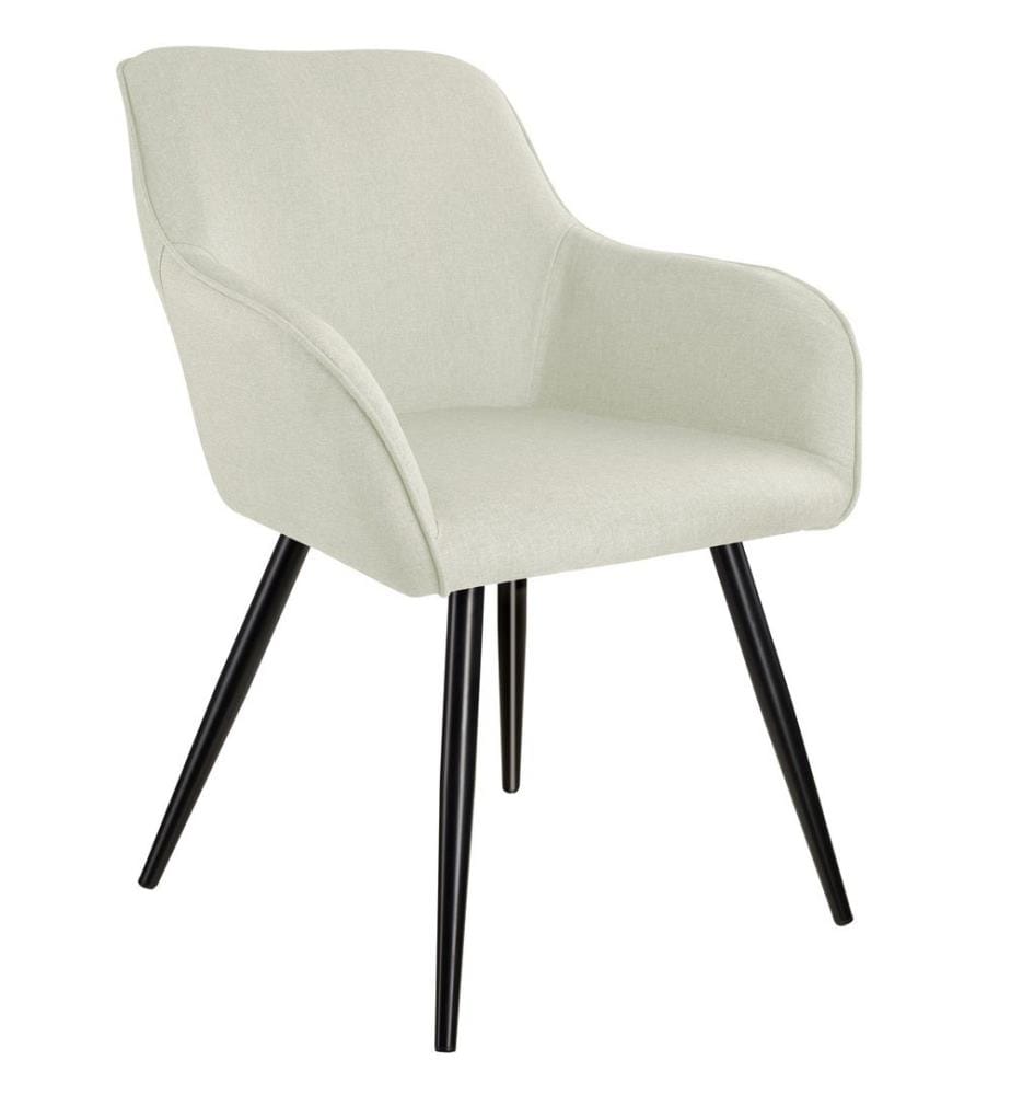 Chaise Marilyn aspect lin noir - crèmenoir