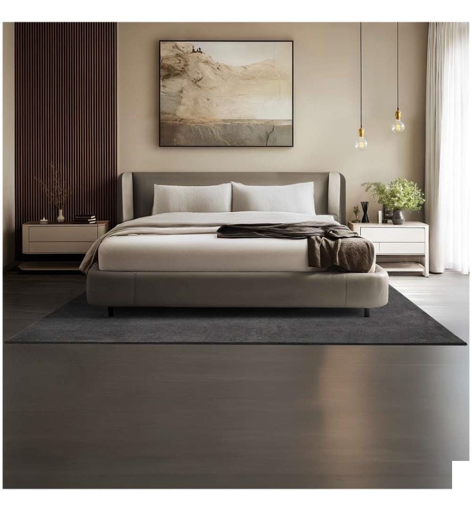 Tapis à poils ras SOFT ZONE - gris anthracite, 160 x 230 cm