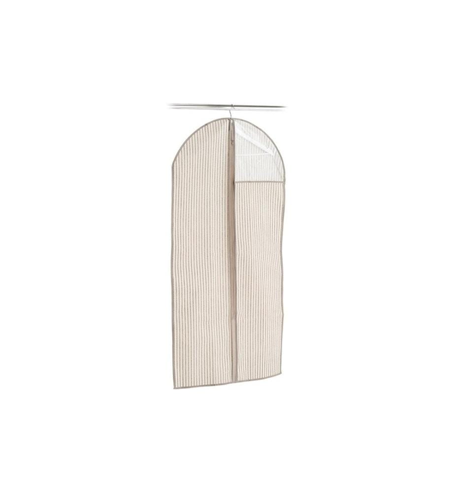 ZELLER - Present Housse de protection pour vêtements Stripes, Non-tissé, 59 x 119 cm, marron