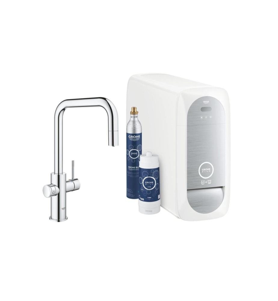 GROHE - Robinetterie de cuisine Blue Home Bec en U, 1/2, chromé