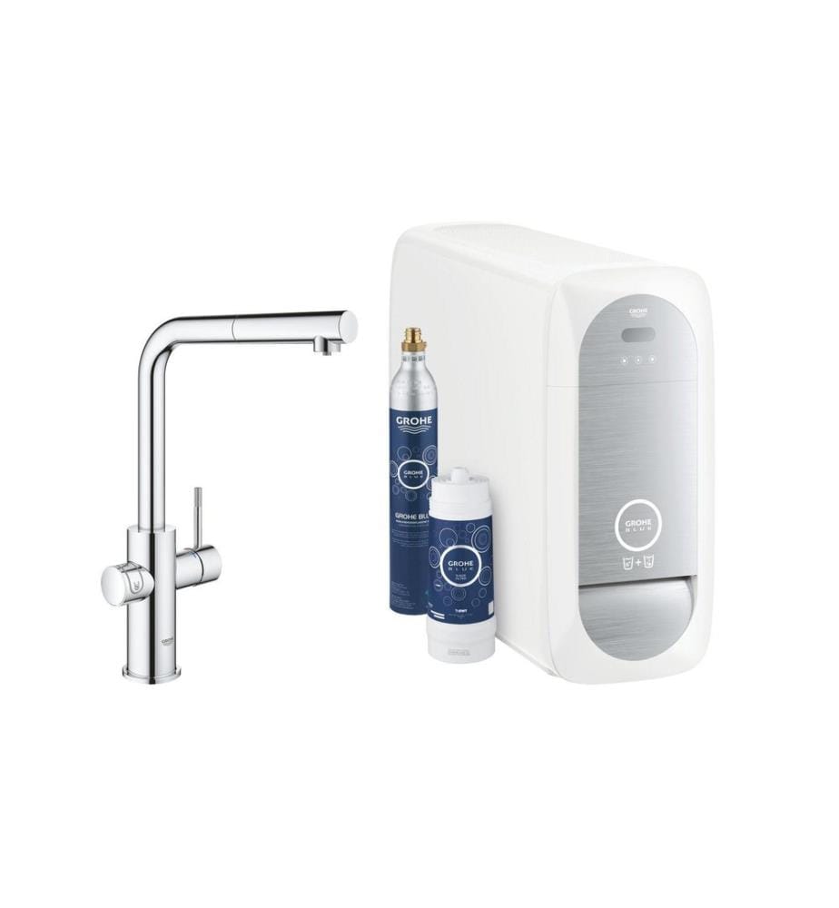 GROHE - Robinetterie de cuisine Blue Home Bec en L, 1/2, chromé
