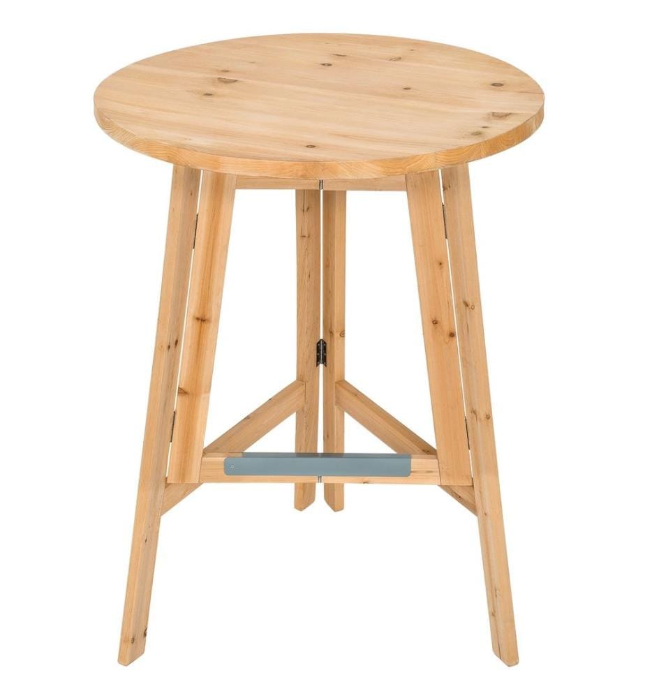 Mange debout en bois Table haute pliable 79x110 cm - marron