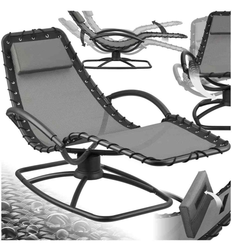 Chaise longue ergonomique TOULON - gris