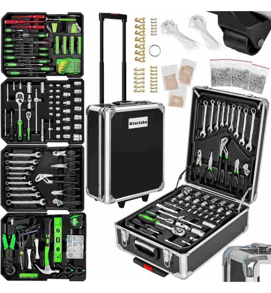 Caisse à outils aluminium 1200 pièces - noir
