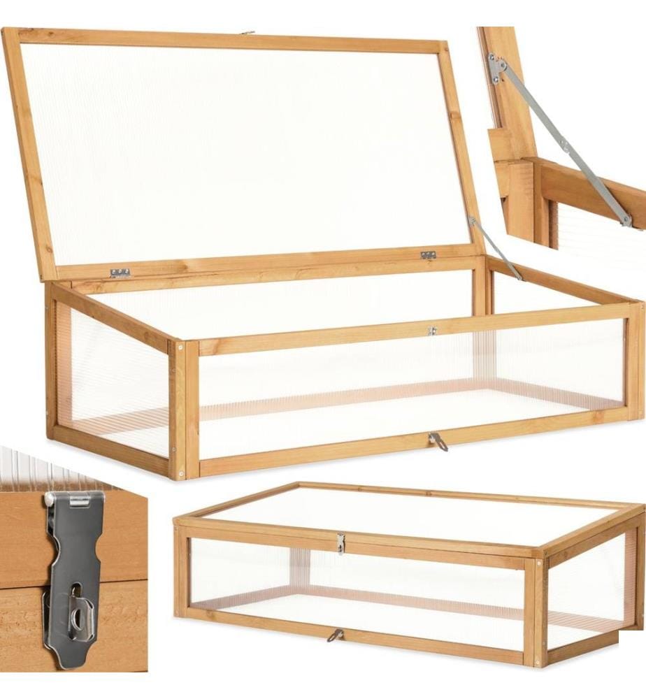 Serre Châssis de Jardin pour Carré Potager 115 x 53 x 34 cm - marron