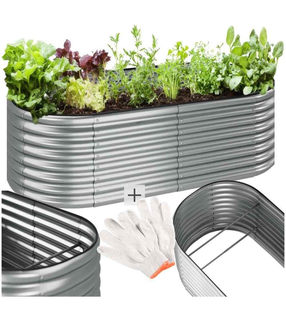 Carré potager FLORMMA 200x100x60 cm - argent