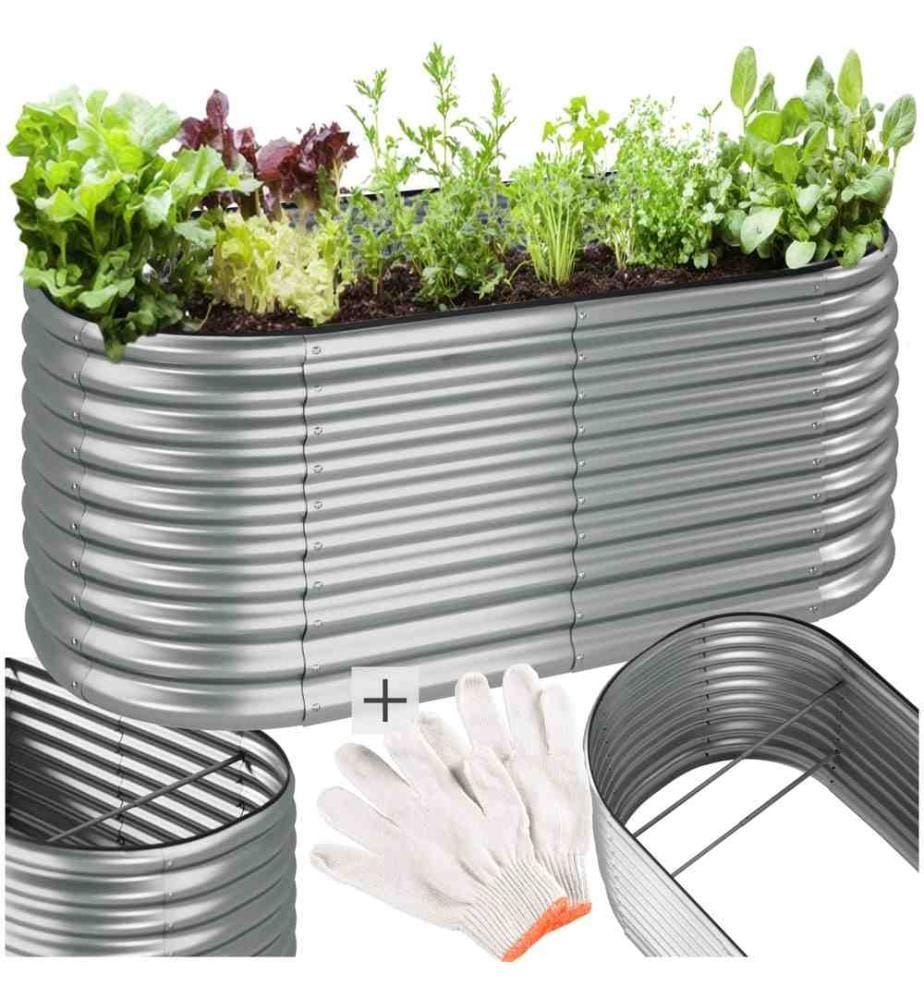 Carré potager FLORMMA 200 x 100 x 80 cm - argent