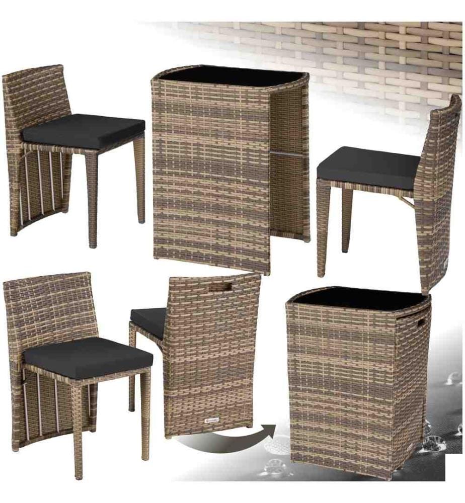 Salon de jardin HAMBOURG 2 places en aluminium - marron naturel
