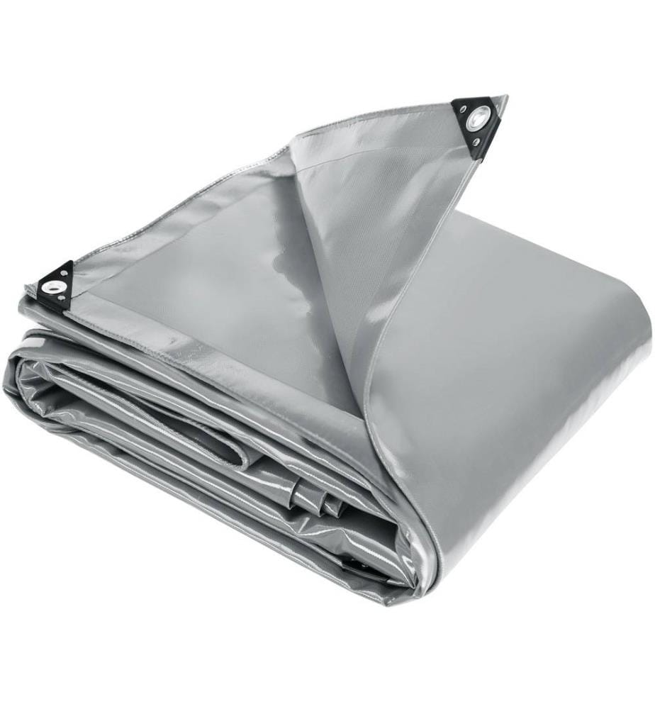 Bâche de protection étanche grise - 3 x 4 m