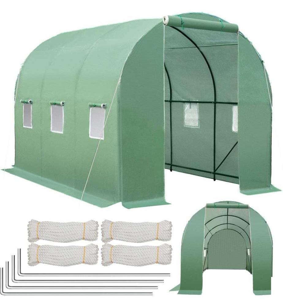 Serre tunnel 7 m² 343x200x200 cm - vert