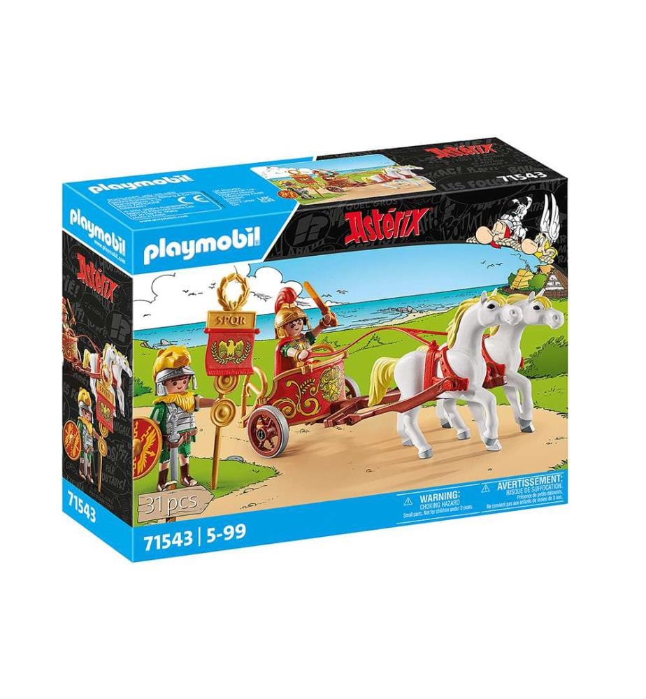 Char romain et chevaux - 71543