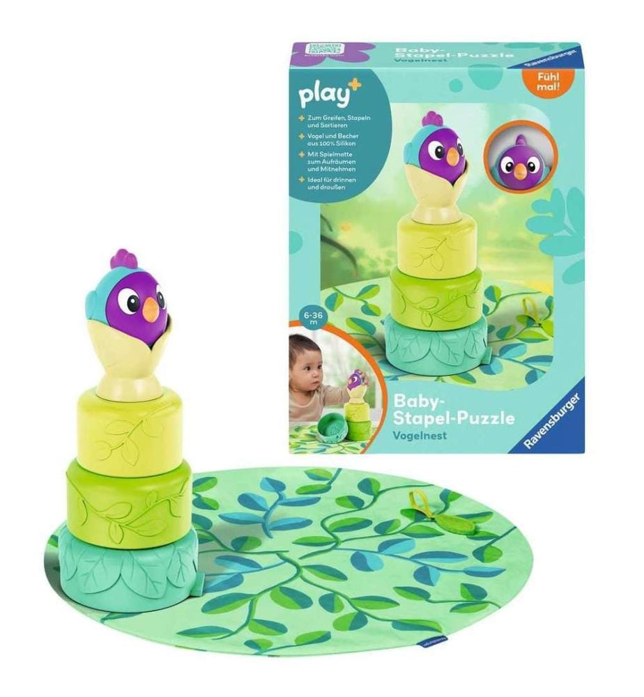 Puzzle à empiler pour bébé : nid d'oiseau