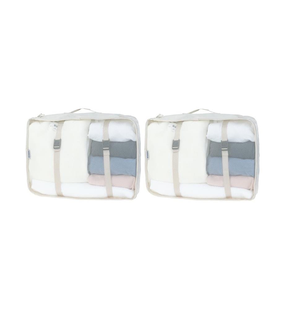 KOOR - Sac à linge Reesa, taille XL, pack de 2, beige