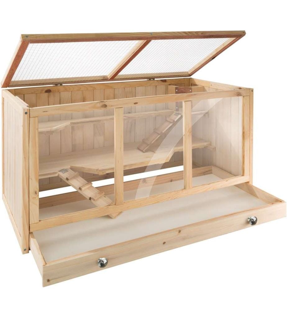 Cage pour rongeurs 95 x 50 x 50 cm - marron