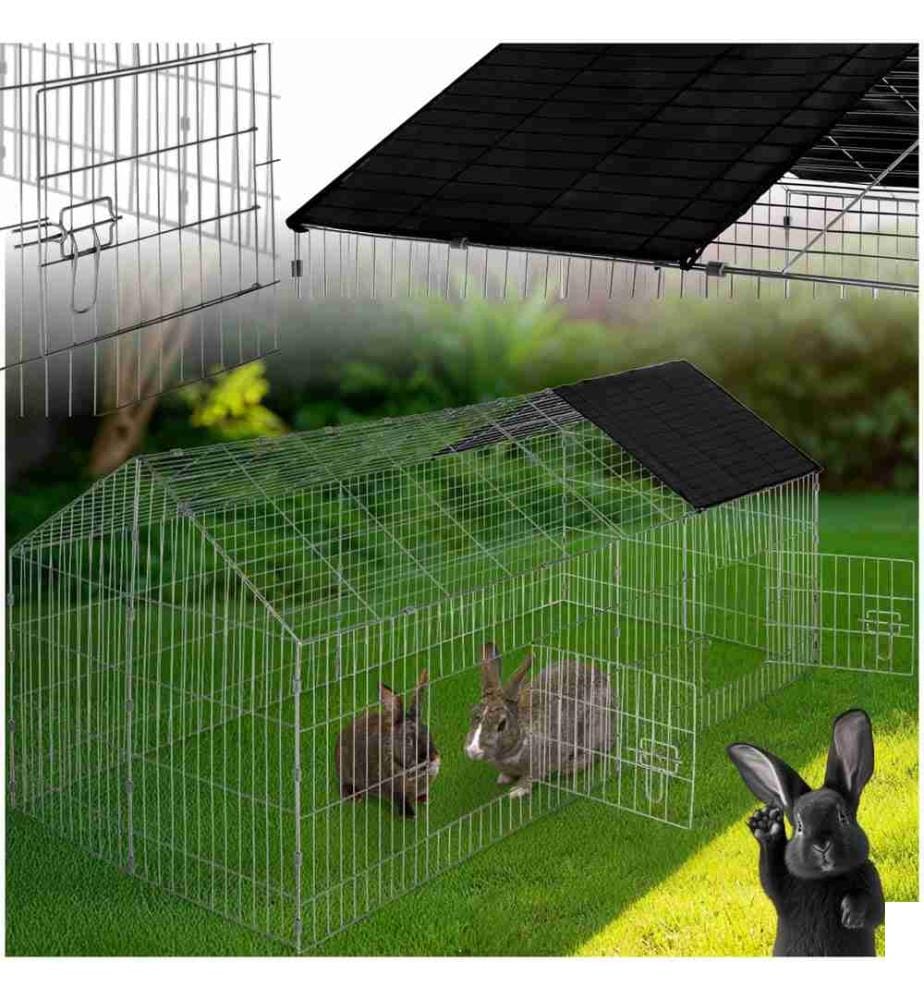 Enclos pour rongeurs 180 x 75 x 75 cm - noir