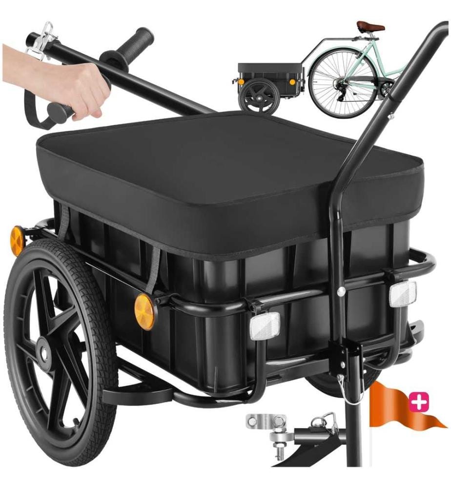Remorque à vélo CargoXpress, multifonctionnelle, jusqu'à 50 kg - noir