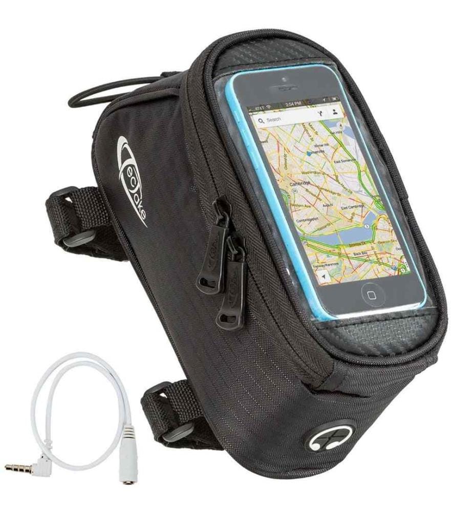 Étui a vélo pour cadre de vélo, Imperméable - 18 x 8,5 x 8,5 cm, noir