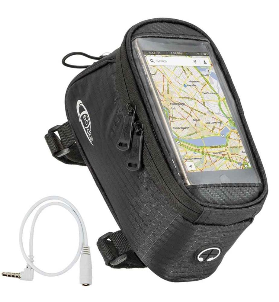 Étui a vélo pour cadre de vélo, Imperméable - 20,5 x 10 x 10,5 cm, noir