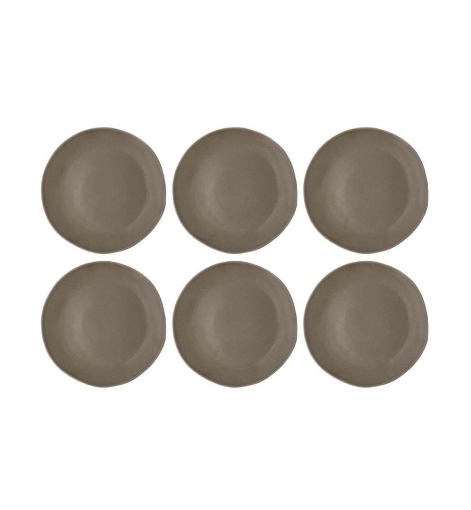 VILLA COLLECTION - Assiette non décorative Shoku Ø 27 cm, 6 Pièce/s, Brun