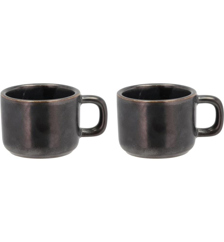 VILLA COLLECTION - Tasse à expresso Fjord 100 ml, 2 Pièce/s, Noir