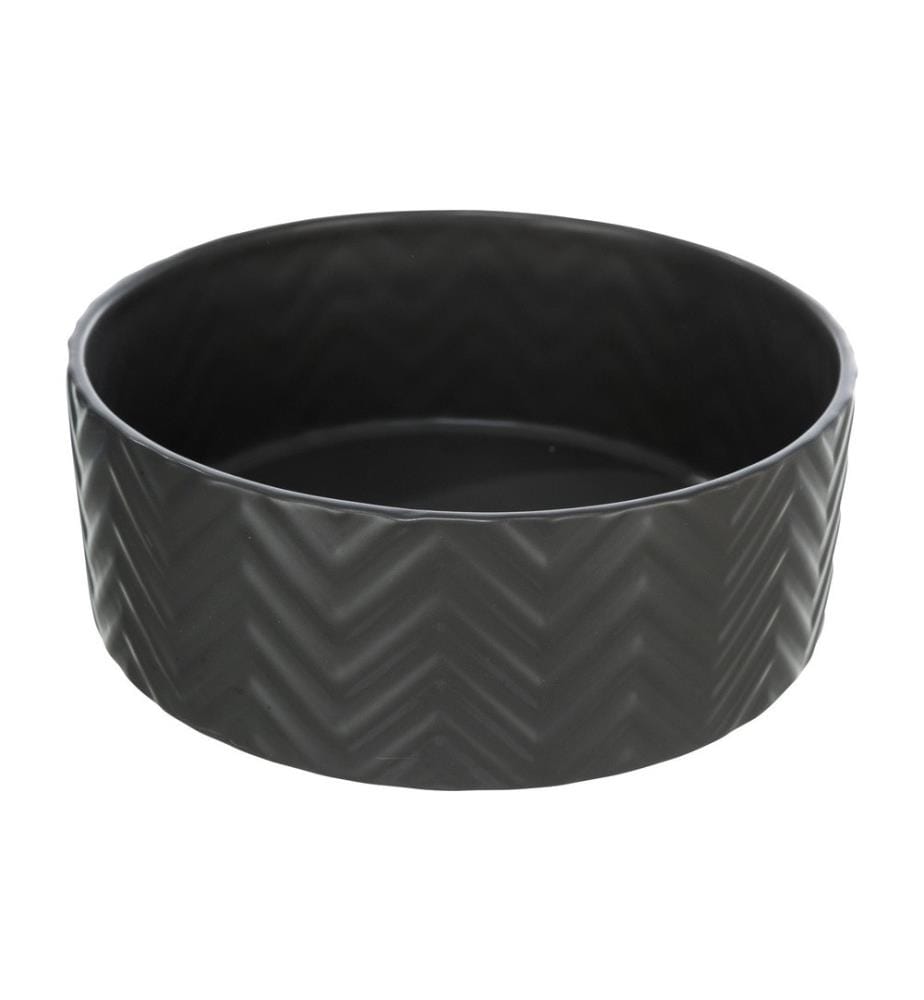 TRIXIE - Écuelle en céramique ø 20 cm, 1.6 l, noir