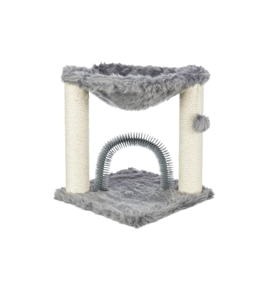 TRIXIE - Arbre à chat Baza avec brosse, 50 cm, gris