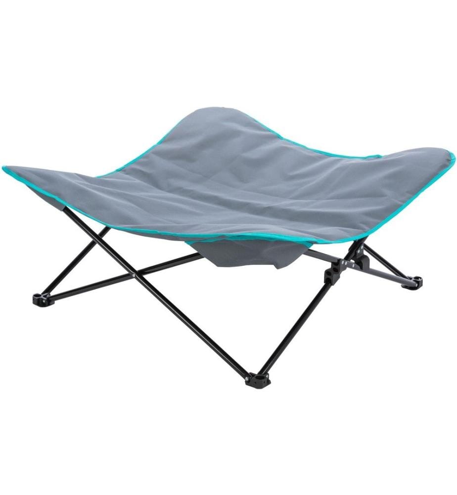 TRIXIE - Lit de camping, jusqu'à 35 kg, 88 x 32 cm, gris foncé/pétrole