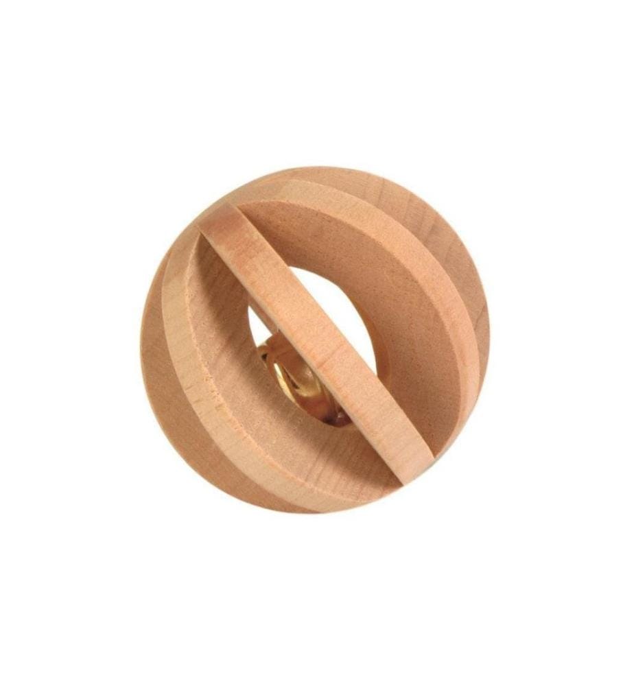TRIXIE - Balle à lamelles Ø 6 cm Bois avec pince