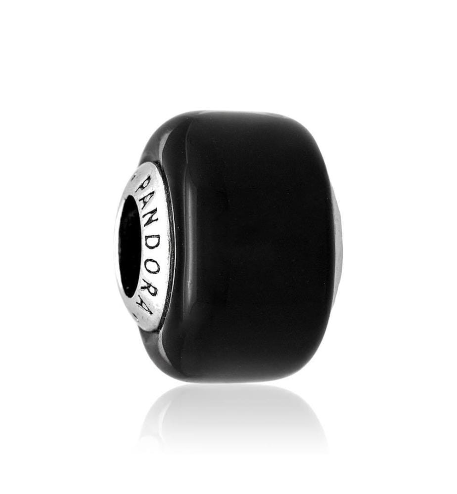 Charm Mini Murano Noir - Argent 925/1000e