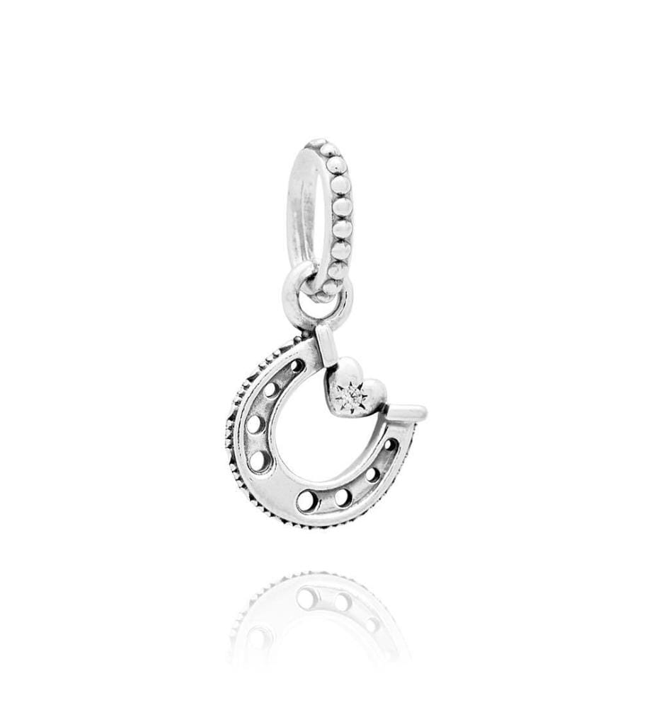 Charm Pendant Fer à Cheval Porte-Bonheur - Argent 925/1000e