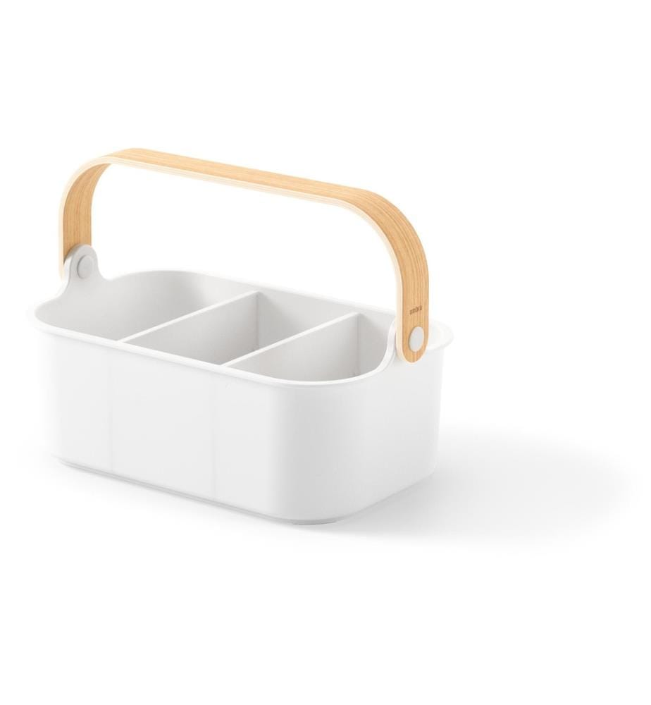 UMBRA - Boîte de rangement Bellwood 28 x 13 cm, Nature/Blanc