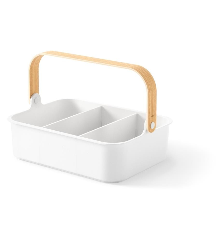 UMBRA - Boîte de rangement Bellwood 35 x 13 cm, Nature/Blanc